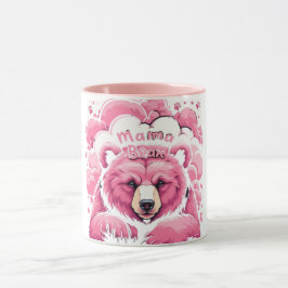 Pink Mama Bear Paw Prints Mothers Day Tasse