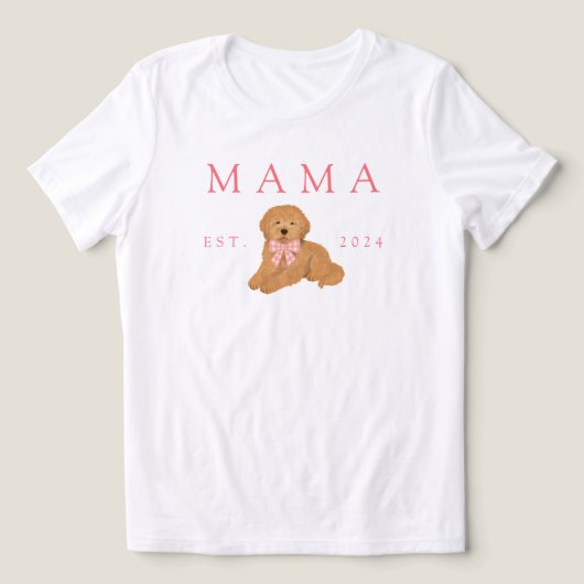 Pink Mama Golden Doodle Birthday Tri-Blend Shirt (Design Vorderseite)