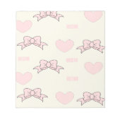 Pink-Mama-Muster Notizblock (Vorderseite)