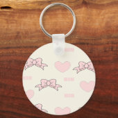 Pink-Mama-Muster Schlüsselanhänger (Vorderseite)