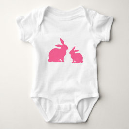 Pink Mama und Baby Bunny Baby Strampler