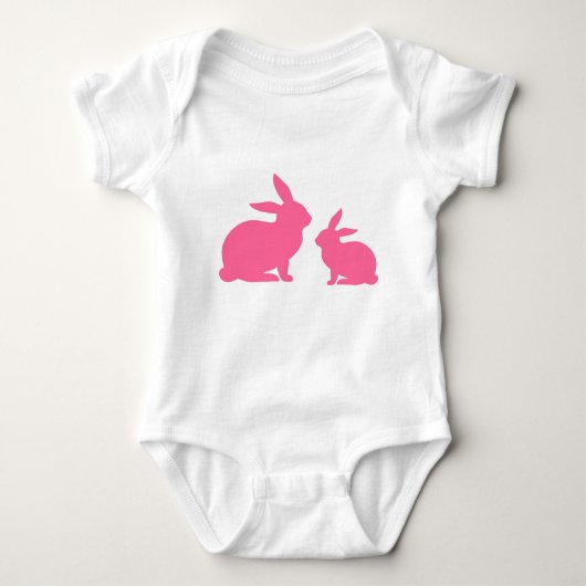 Pink Mama und Baby Bunny Baby Strampler (Vorderseite)