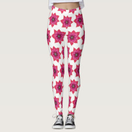 Pink Mandala Blume Benutzerdefinierte Leggings