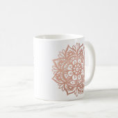 Pink-Mandala-Blume Kaffeetasse (VorderseiteRechts)