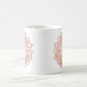 Pink-Mandala-Blume Kaffeetasse (Mittel)