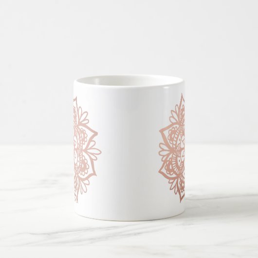 Pink-Mandala-Blume Kaffeetasse (Mittel)