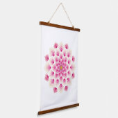 Pink-Mandala-Blume Wandteppich Mit Holzrahmen (Gewinkelt)