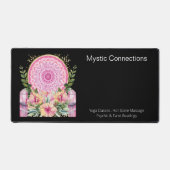 Pink Mandala Crystals Blume Energie Yoga Reiki Wel Schreibtischunterlage (Vorderseite)