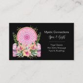 Pink Mandala Crystals Blume Energie Yoga Reiki Wel Visitenkarte (Vorderseite)