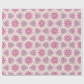 Pink Mandala Floral Geschenkpapier (Flach)