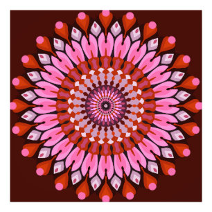 Pink Mandala Fotodruck