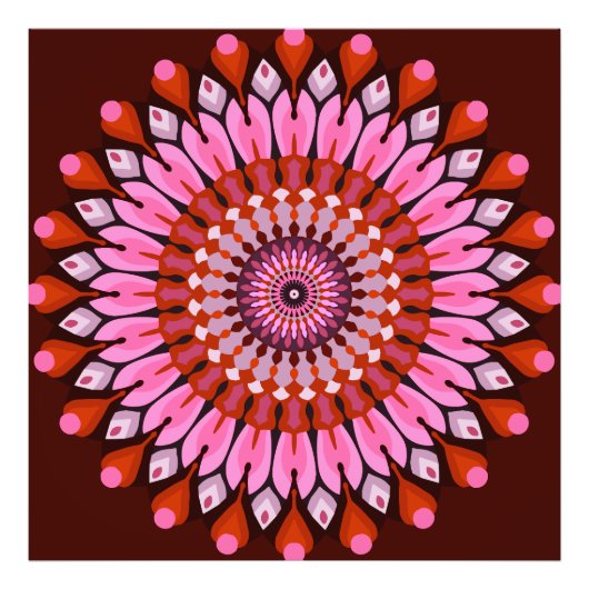 Pink Mandala Fotodruck (Vorne)