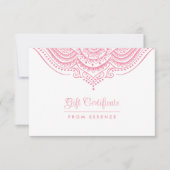 Pink Mandala Gift Certificate Design (Vorderseite)