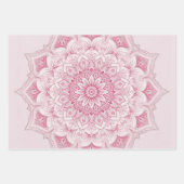 Pink Mandala Gift Wrap – Intricate Floral Symmetry Geschenkpapier Set (Vorderseite 2)
