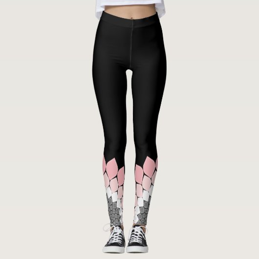 Pink Mandala Kunstwerk trendige Sommer und Frühlin Leggings (Vorderseite)