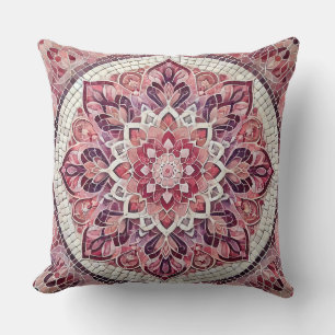 Pink Mandala Muster: Gentle Mosaic Art Kissen