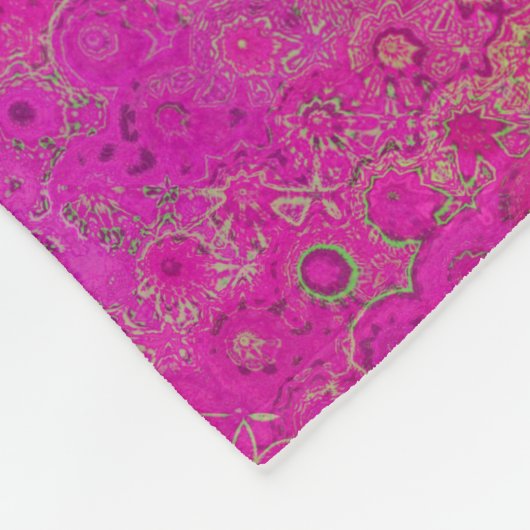 Pink Mandala Pattern Fleecedecke (Ecke)