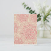 Pink Mandala Pattern Postkarte (Stehend Vorderseite)