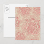 Pink Mandala Pattern Postkarte (Vorne/Hinten)
