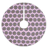Pink Mandala Polyester Weihnachtsbaumdecke (Vorderseite)