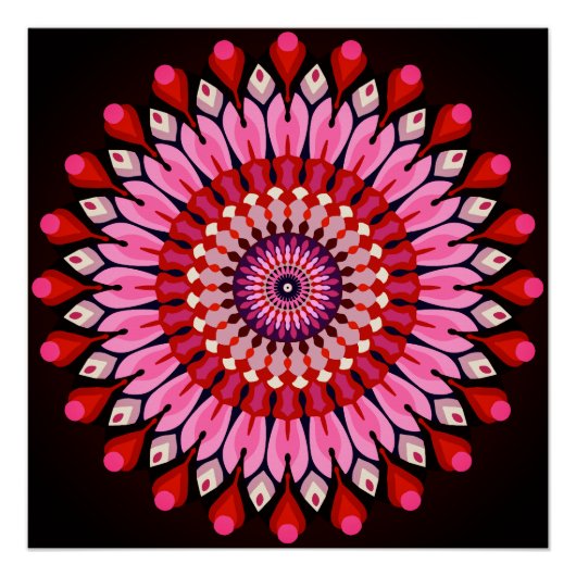 Pink Mandala Poster (Vorderseite)