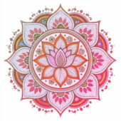 Pink mandala vinyl sticker (Vorderseite)