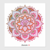 Pink mandala vinyl sticker (Blatt)