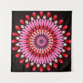 Pink Mandala Wandteppich (Vorderseite)