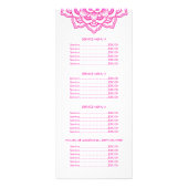 Pink Mandala Werbekarte (Hinten)