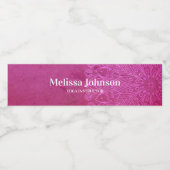 Pink Mandala Yoga Meditation Wasserflaschenetikett (Einzelnes Label)