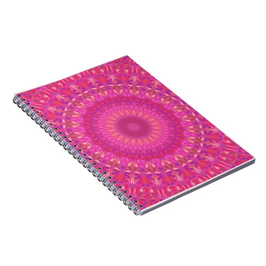 PINK MANDELA SPIRAL NOTEBOOK / JOURNAL NOTIZBLOCK (Rechte Seite)