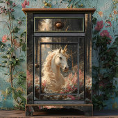 Pink Mane White Unicorn Wintermärchen Seidenpapier