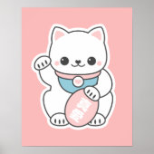 Pink Maneki Neko Poster (Vorne)