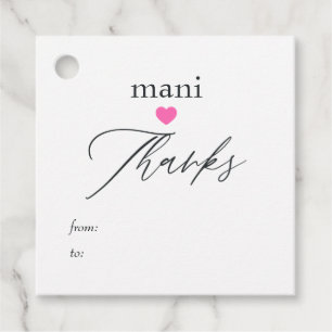Pink Mani Danke Brautparty Geschenkanhänger
