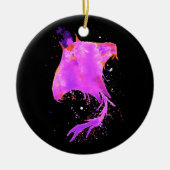 Pink Manta Ray Keramik Ornament (Vorne)