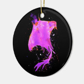 Pink Manta Ray Keramik Ornament (Links)