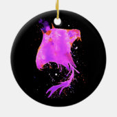 Pink Manta Ray Keramik Ornament (Hinten)