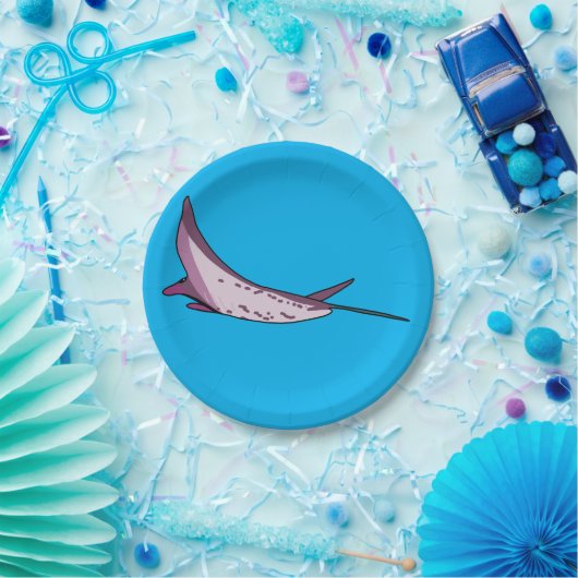 Pink Manta Ray Pappteller (Party)
