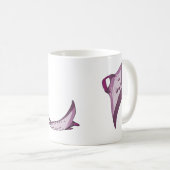 Pink Manta Rays Kaffeetasse (VorderseiteRechts)
