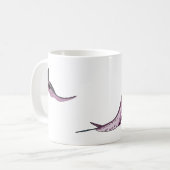 Pink Manta Rays Kaffeetasse (Vorderseite Links)