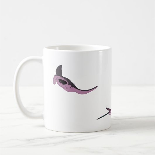 Pink Manta Rays Kaffeetasse (Links)