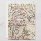 Pink Map Hot Air Ballon Adventure Baby Dusche Einladung (Rückseite)