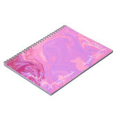 Pink Marble Aesthetic Notebook Notizblock (Linke Seite)