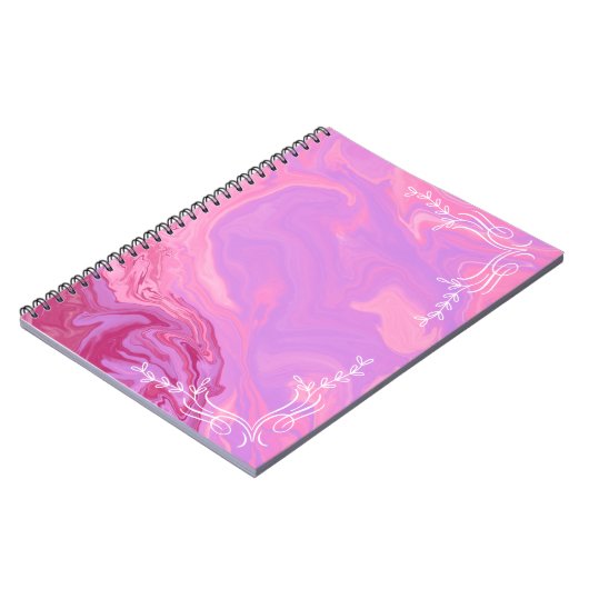 Pink Marble Aesthetic Notebook Notizblock (Linke Seite)