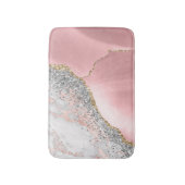 Pink Marble Agate Badematte (Vorderseite Vertikal)