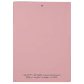 Pink Marble Agate Klemmbrett (Rückseite)