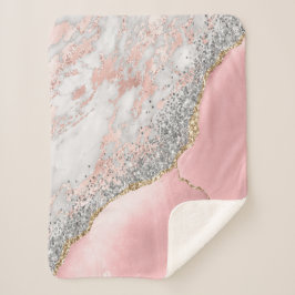 Pink Marble Agate Sherpadecke
