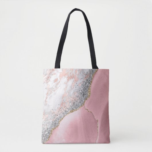 Pink Marble Agate Tasche (Vorderseite)