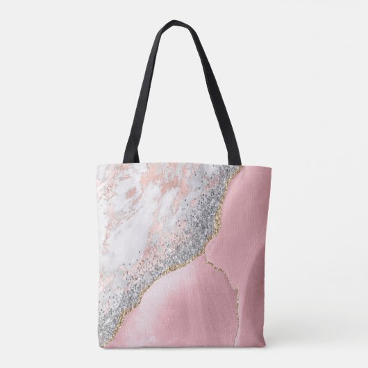 Pink Marble Agate Tasche (Rückseite)
