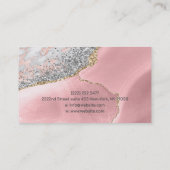 Pink Marble Agate Visitenkarte (Rückseite)